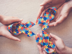 Three Autism ribbons